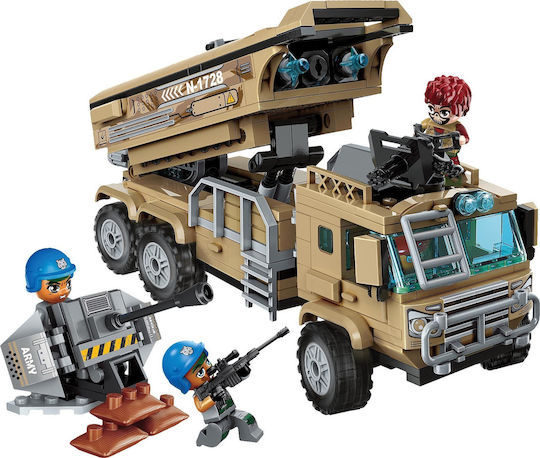 Qman Cuburi De Construit Camion Militar Lansator Rachete Pentru 6+ Ani 409 Bucăți
