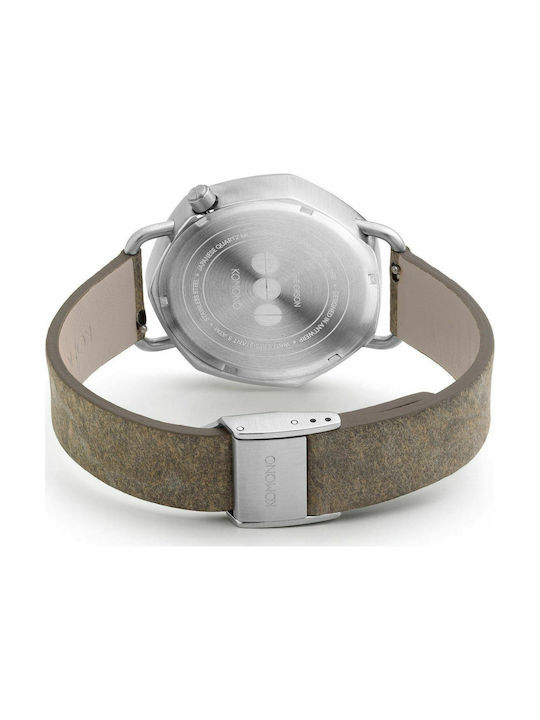 Komono Orson Uhr mit Beige Lederarmband