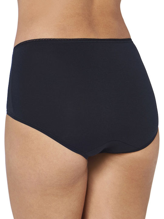 Sloggi 24/7 Midi Baumwolle Hoch tailliert Damen Boxer Schwarz