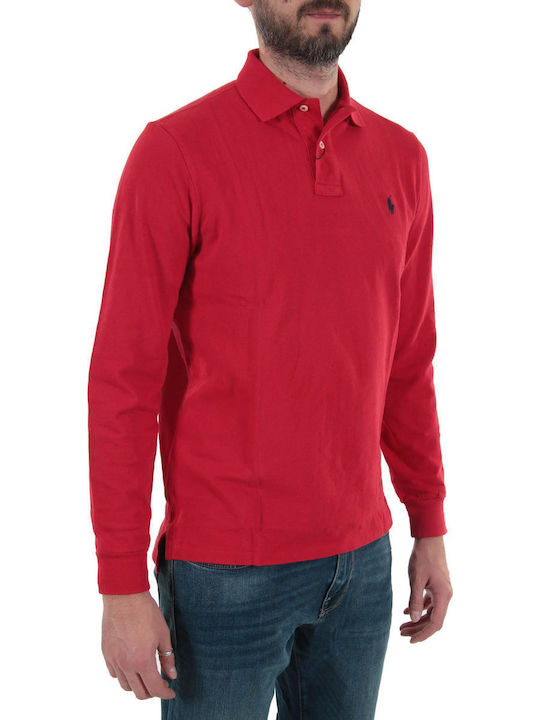 Polo Long Sleeve Blouse Red