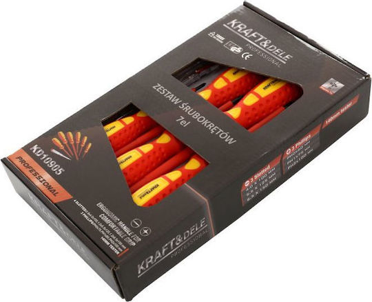 Kraft & Dele Set Electrician 1000V Screwdrivers