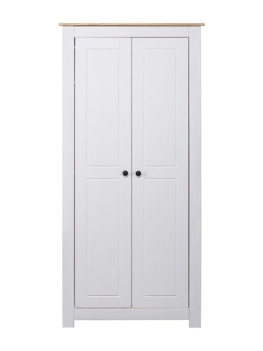 Panama Δίφυλλη Ντουλάπα Λευκή 80x50x171.5cm