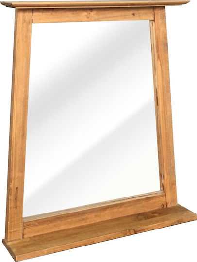 vidaXL Countertop without Sink with Mirror L60xW30xH60cm Natural
