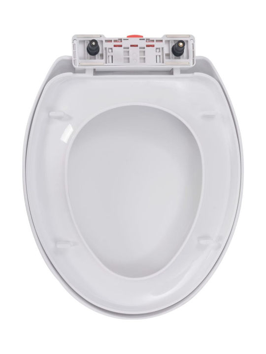 vidaXL Капак за тоалетна Софт Клоуз Пластмаса 45.5x37.5см Бял