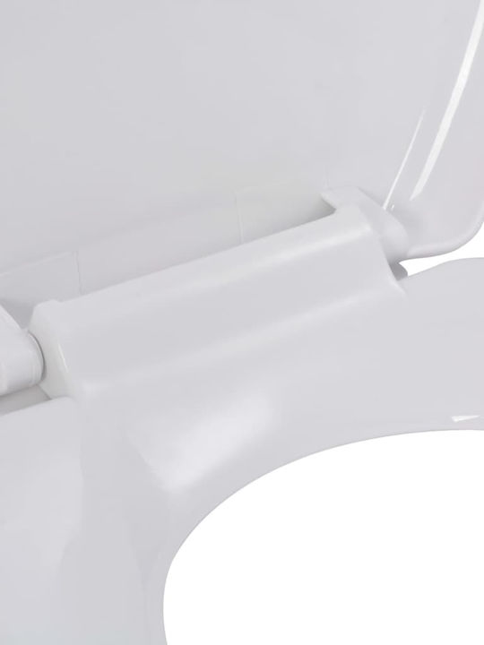 vidaXL Капак за тоалетна Софт Клоуз Пластмаса 45.5x37.5см Бял