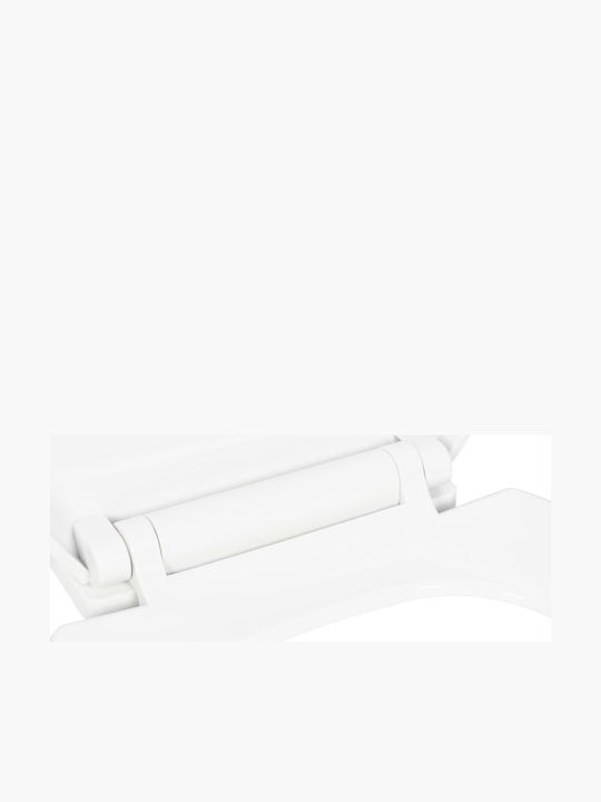 vidaXL Plastic Soft Close Toilet Seat White 47cm