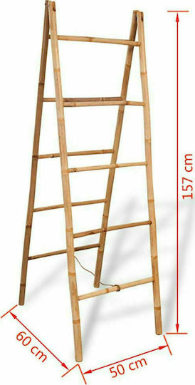 vidaXL Σκάλα Μπάνιου 5 Θέσεων Δαπέδου ​50x160cm Καφέ