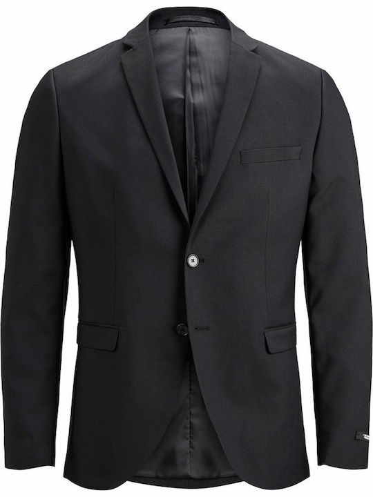 Men's Winter Suit Jacket Slim Fit Black