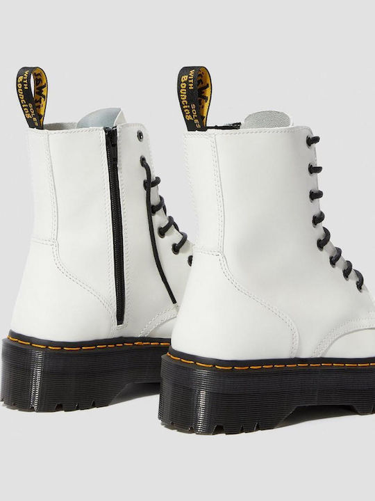 Jadon Leather White Boots