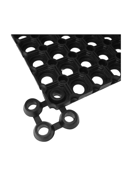 vidaXL Entrance Mat Anti-slip made of Rubber Black 80x120cm Thickness 16mm