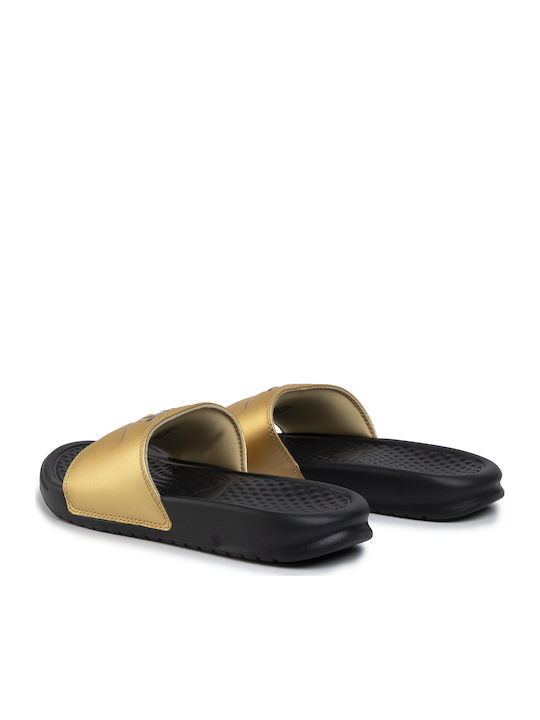 Benassi Just Do It Women's Slides Gold