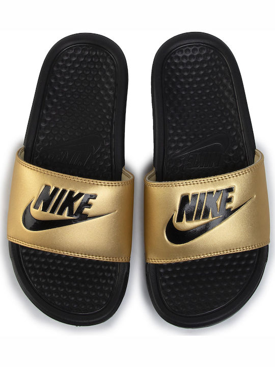 Benassi Just Do It Women's Slides Gold