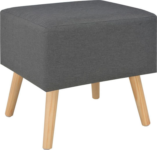 vidaXL Bedside Table with Fabric Upholstery Gray 40x35x40cm