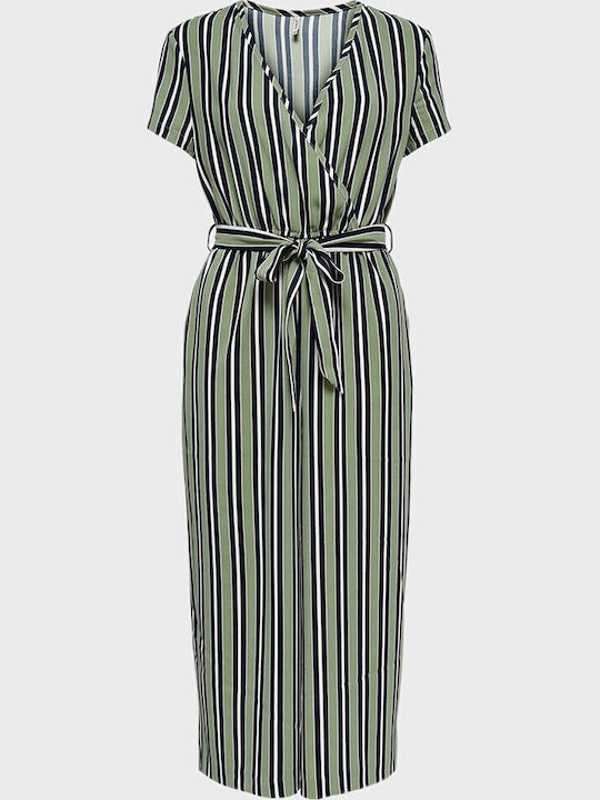 Women's Short-sleeved One-piece Suit Green