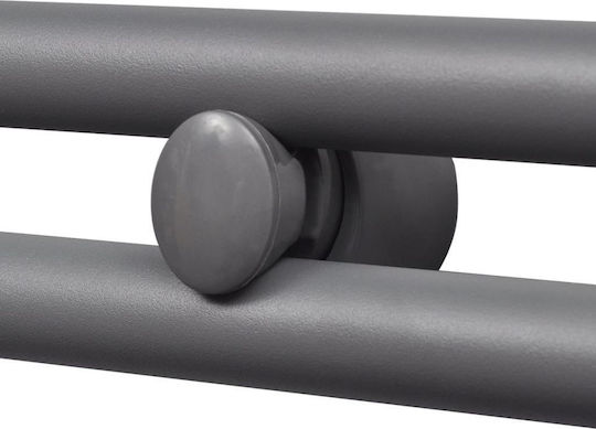 vidaXL Straight Towel Rail Bathroom 1160x600 481kcal/h Gray