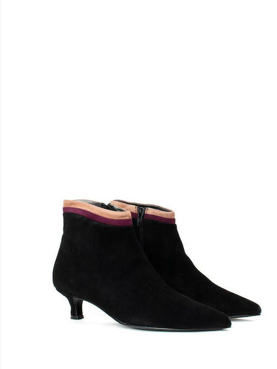 Paola Ferri 7090 Suede Women's Ankle Boots Black D7090