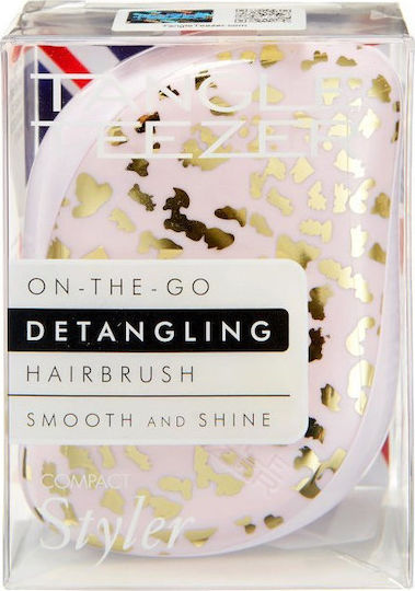 Tangle Teezer Compact Styler Βούρτσα Μαλλιών Smashed Gold Leaf / Pink