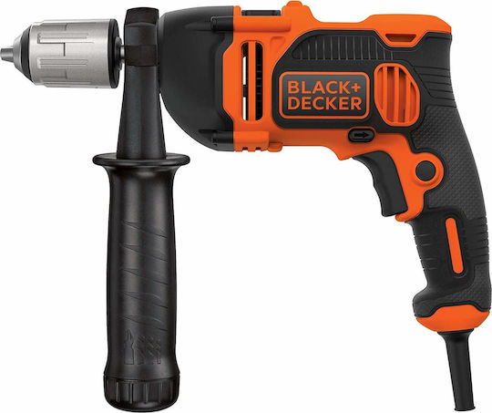Black & Decker Κρουστικό Δράπανο 850W με Θήκη και με Εργαλειοθήκη με Τρυπάνια, Καρυδάκια και Αντάπτορες Καταβιδιών