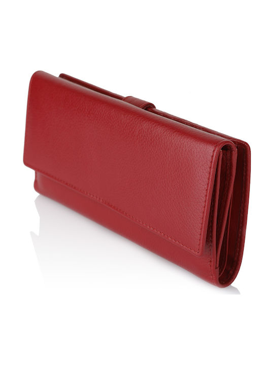 Large Leather Women's Wallet Red