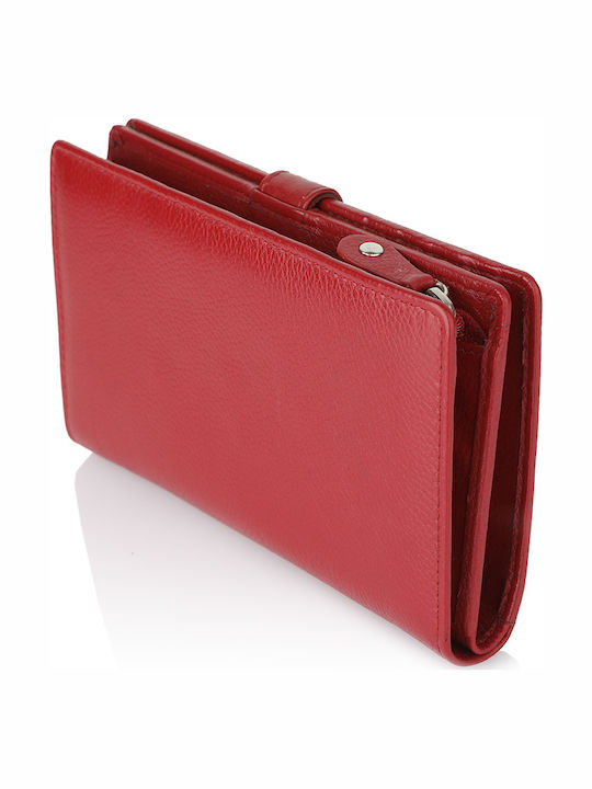 Large Leather Women's Wallet Classic Red