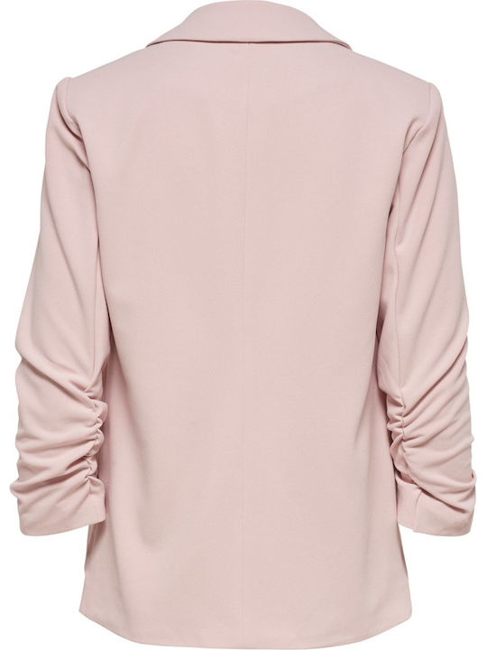 Only Long Women's Waisted Blazer Rose Smoke