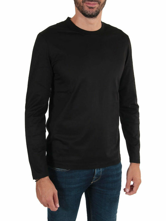 Hugo Boss Pima Herren Langarmshirt Schwarz