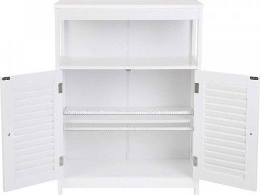 Songmics Dulap de baie Cabinet de baie L60xA30xÎ80cm Alb
