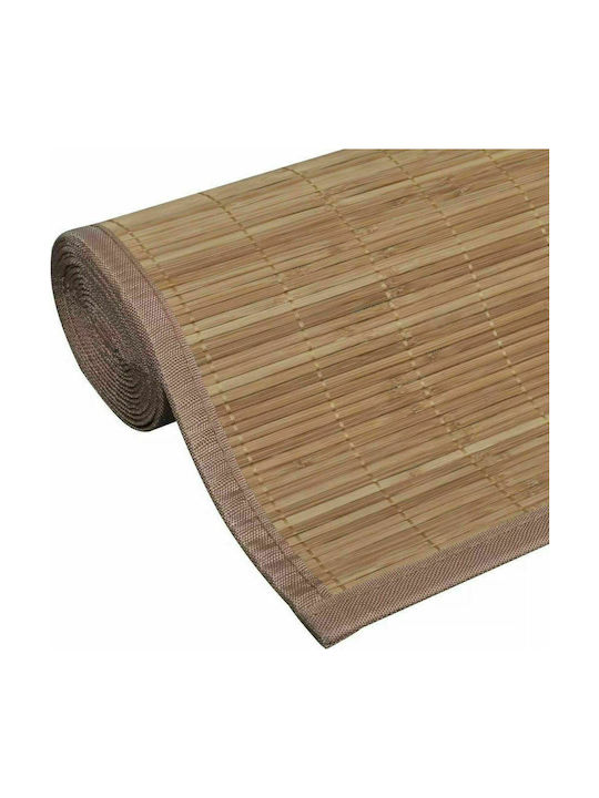 vidaXL Antiderapant Covor Rectangular Din paie Maro 80x200cm