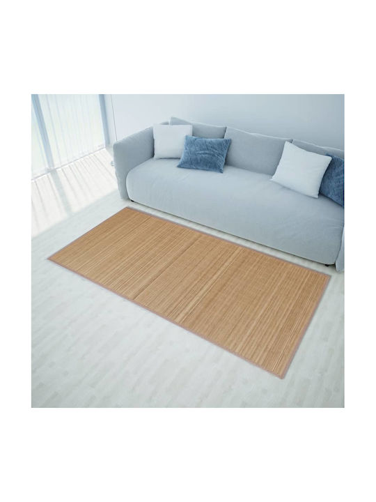 vidaXL Antiderapant Covor Rectangular Din paie Maro 80x200cm