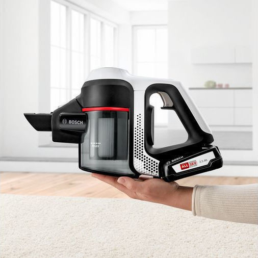Bosch Unlimited Επαναφορτιζόμενη Σκούπα 2 σε 1 Stick & Χειρός 18V Ασημί