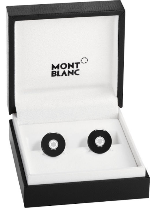 Mont Blanc Pix Cufflink from Steel In Black Colour