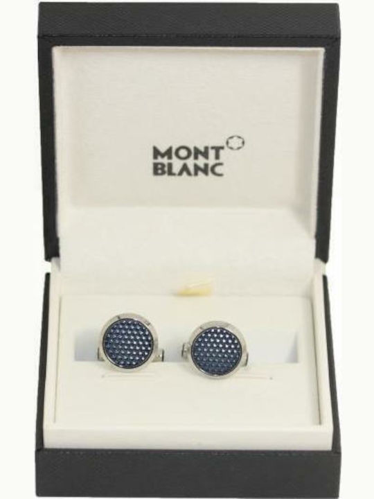 MontBlanc Meisterstuck Cufflinks from Silver in Blue Color