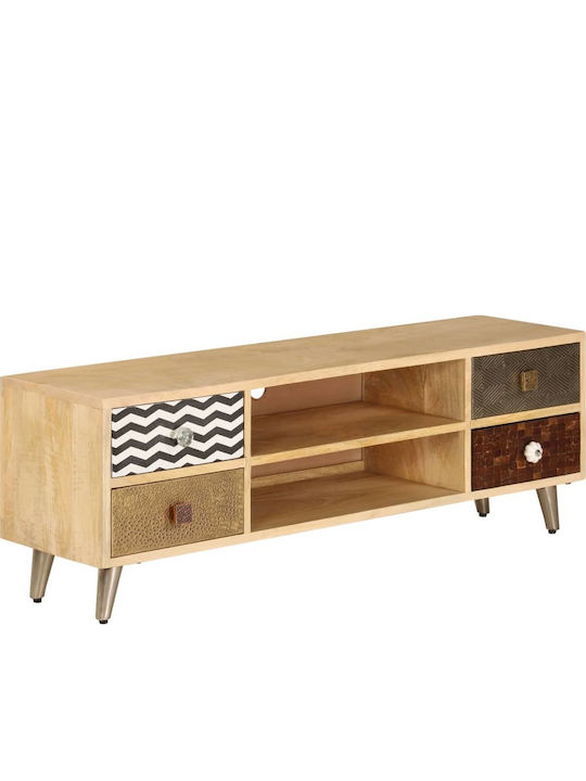 TV Stand from Solid Wood Mango L120xW30xH40cm