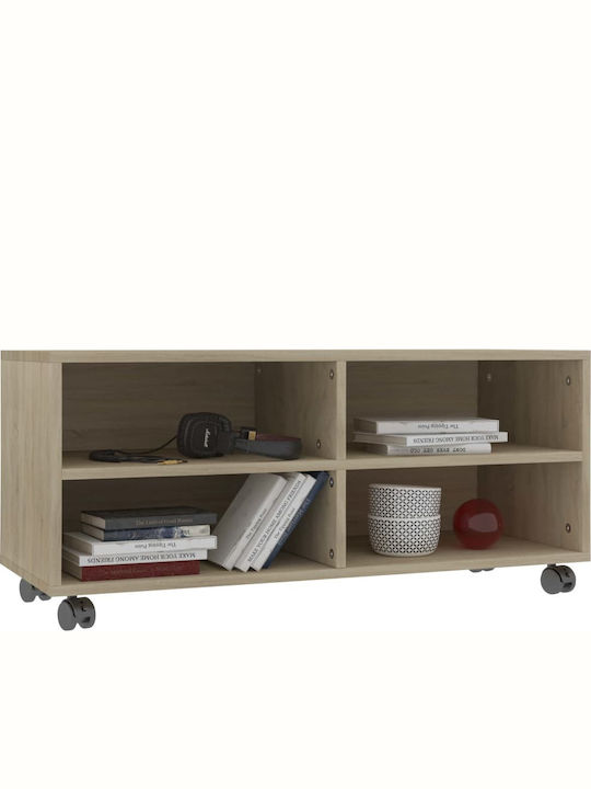 Έπιπλο Τηλεόρασης με Ρόδες Δρυς Μ90xΠ35xΥ35cm