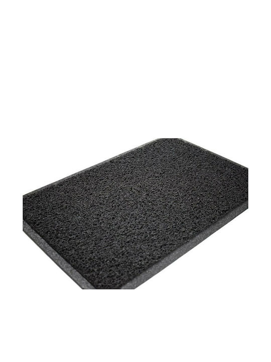 Eurofil Carpet with Non-Slip Underside Doormat Luxor Μαύρο 60x90εκ. 12mm Thickness