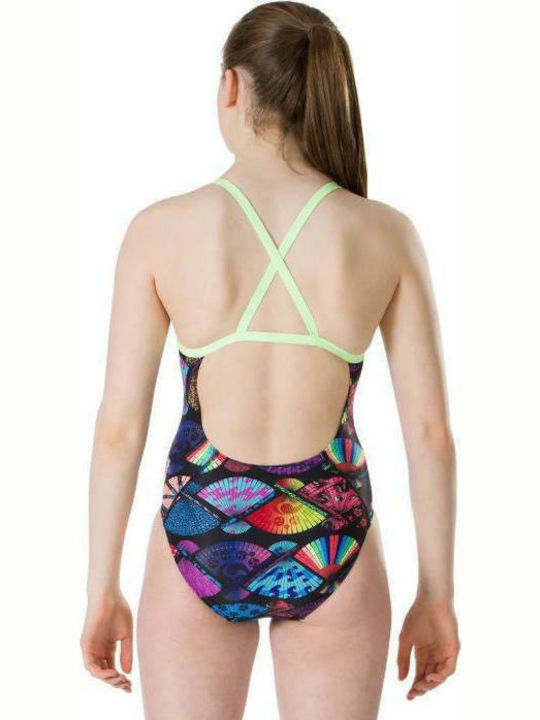 Speedo Tranquilfan Allover Digital Thinstrap Kids Swimwear One-Piece Training Multicolour