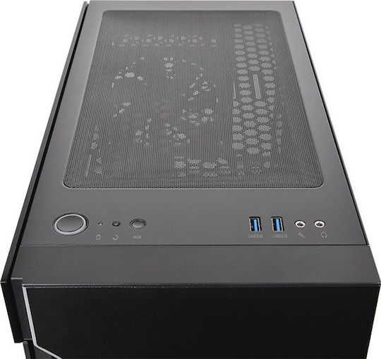 Thermaltake H200 TG RGB Gaming Midi Tower Κουτί Υπολογιστή με Πλαϊνό Παράθυρο Μαύρο