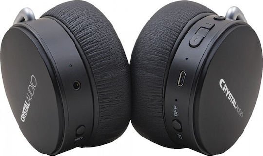 Crystal Audio Studio1K Wireless / Wired Over Ear Headphones with 20 hours of Operation Black