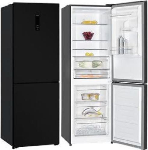 Davoline Kühl-Gefrierkombination 323Es Total NoFrost H185xB60xT68.5cm. Schwarz 801223404