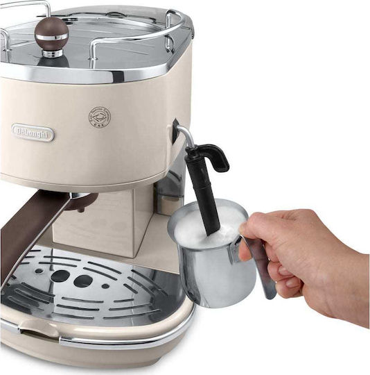 De'Longhi Icona Vintage Espressomaschine 1100W Druck 15bar Weiß