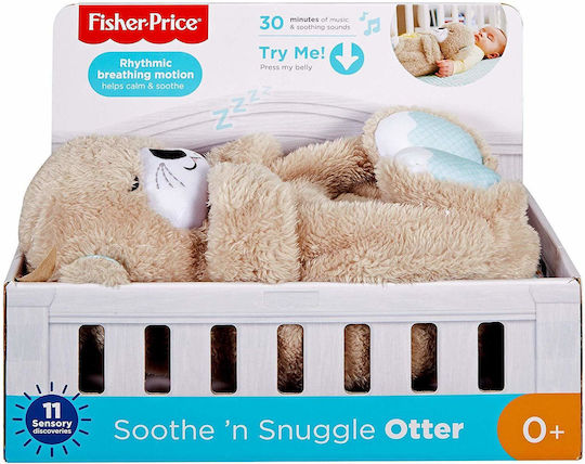 Fisher Price Sleep Toy Otter with Breathing Movement made of Fabric with Music for 0++ Months