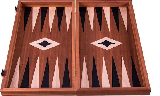 Manopoulos Mahogany Handmade Табла/Шах с Пулове & Фигури 30x34см