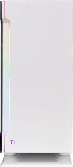 Thermaltake H200 TG Snow RGB Gaming Midi Tower Computer Case with Side Window White
