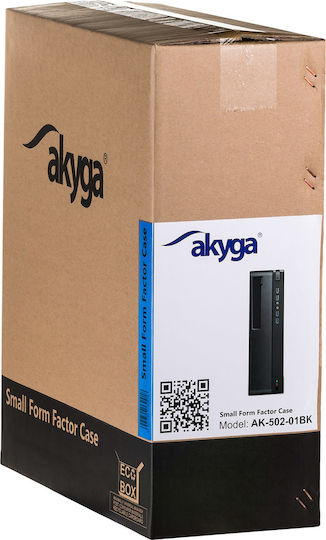 Akyga AK-502-02BK Mini Tower Κουτί Υπολογιστή Μαύρο