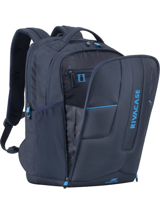 Rivacase Borneo Gaming Backpack Αδιάβροχη Τσάντα για Laptop 17.3" με Θύρα USB Dark Blue