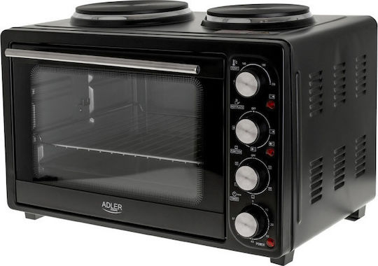 Adler AD-6020 Ηλεκτρικό Φουρνάκι 36lt με 2 Εστίες