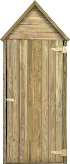 Wooden Garden Warehouse with Single-Leaf Door Brown L0.77xW0.37xH1.78cm
