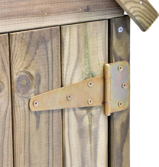 Wooden Garden Warehouse with Single-Leaf Door Brown L0.77xW0.37xH1.78cm