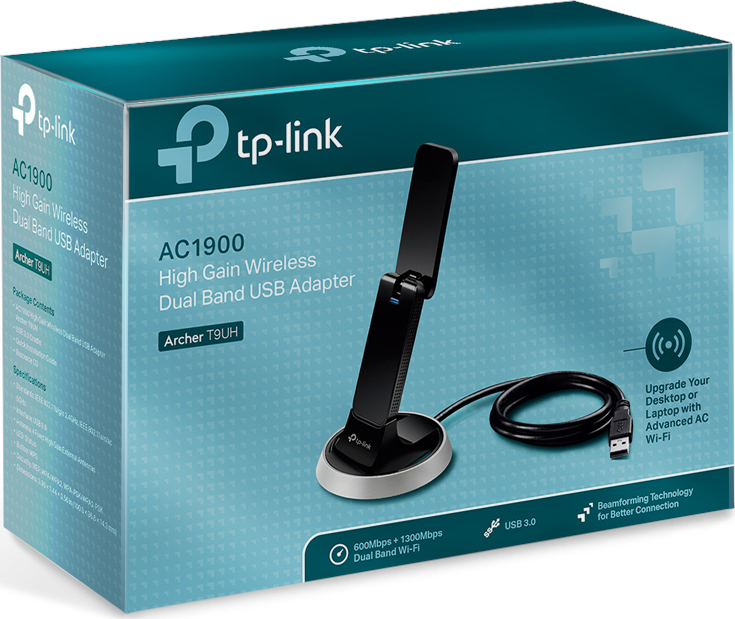 TP-LINK Archer T9UH v2 Ασύρματος USB Αντάπτορας Δικτύου 1900Mbps ...