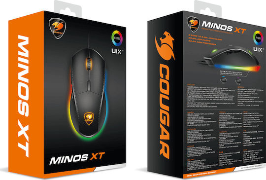 Cougar Minos XT RGB Gaming Gaming Maus 4000 DPI Schwarz